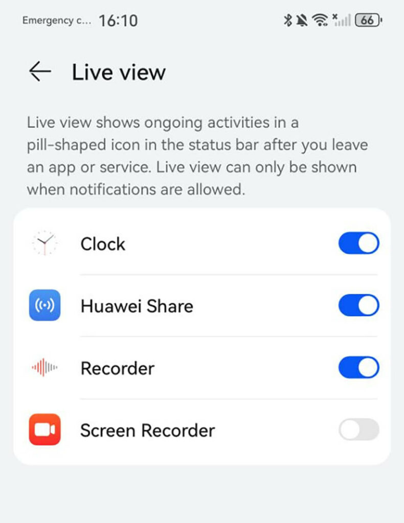 live view emui