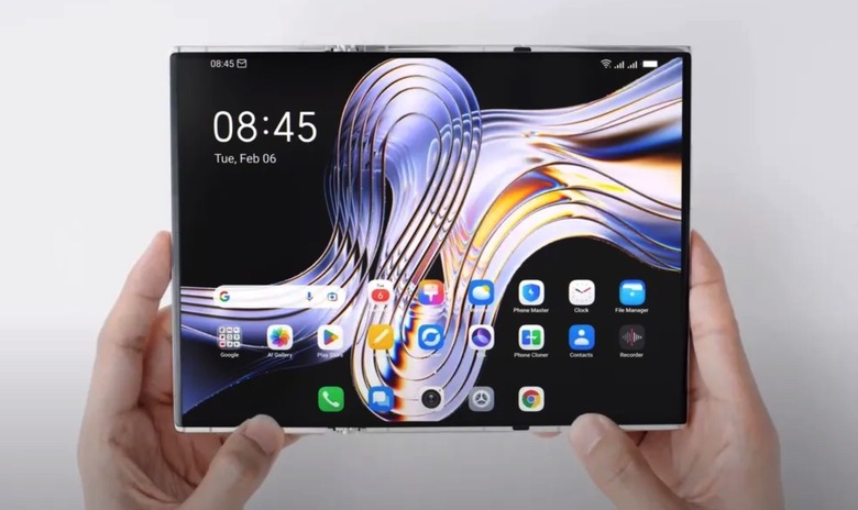 découvrez le smartphone tri-fold, une innovation révolutionnaire alliant design compact et multifonctionnalité. profitez d'un écran pliable unique qui s'étend pour offrir une expérience immersive. idéal pour multitâches, ce dispositif est la solution parfaite pour ceux qui recherchent à la fois performance et praticité.