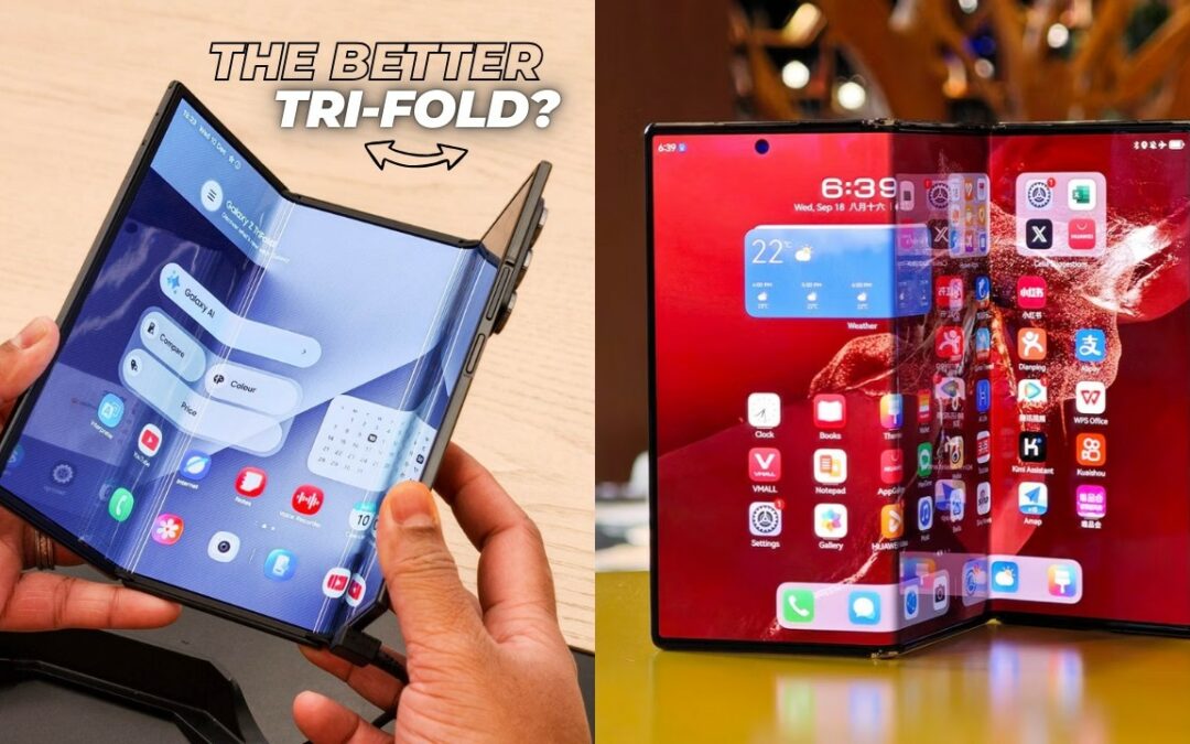 découvrez les principales différences entre le galaxy z trifold et le huawei mate xt pour choisir le smartphone pliable qui vous convient.
