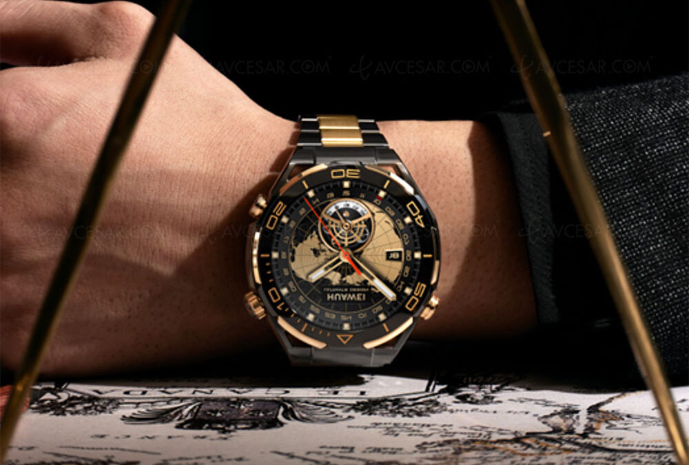 Huawei Watch Ultimate : un design royal en or sublimé par une finition pourpre éclatante